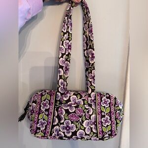 Vera Bradley Plum Petals Floral Shoulder Bag in Purple and Green
